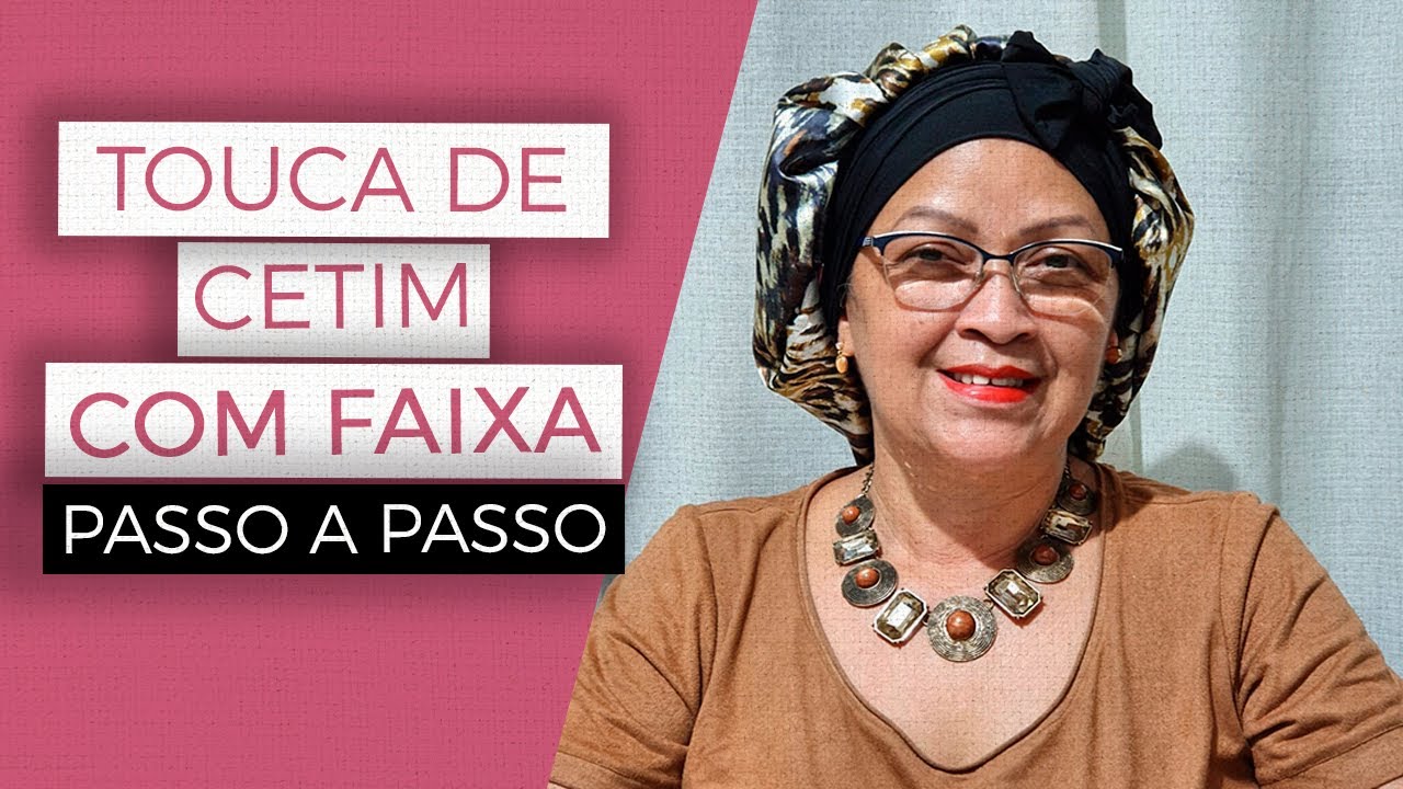 Touca de cetim com faixa - Passo a passo