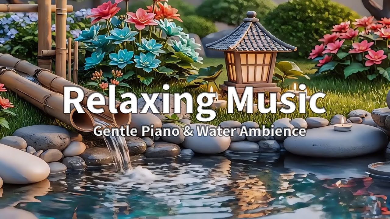 Relaxing Piano Music + Water Sounds - Relieve Stress, Anxiety & Depression - Deep Sleep