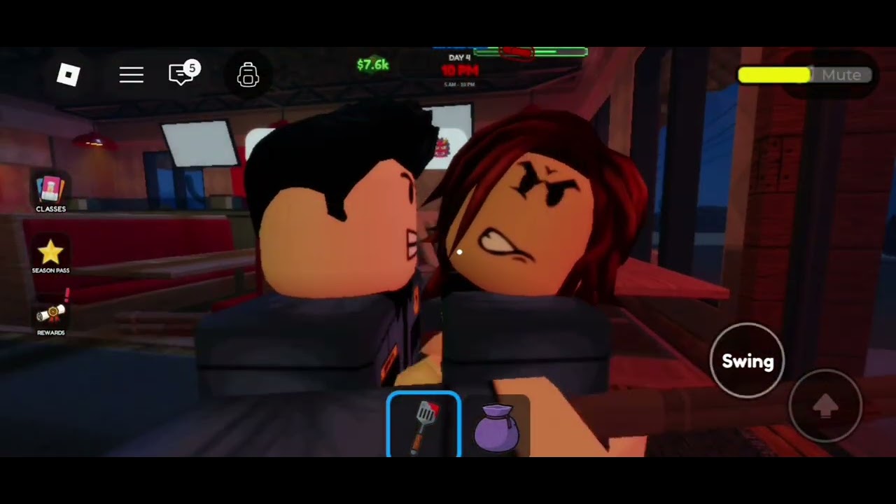 Playing Roblox Burgerz