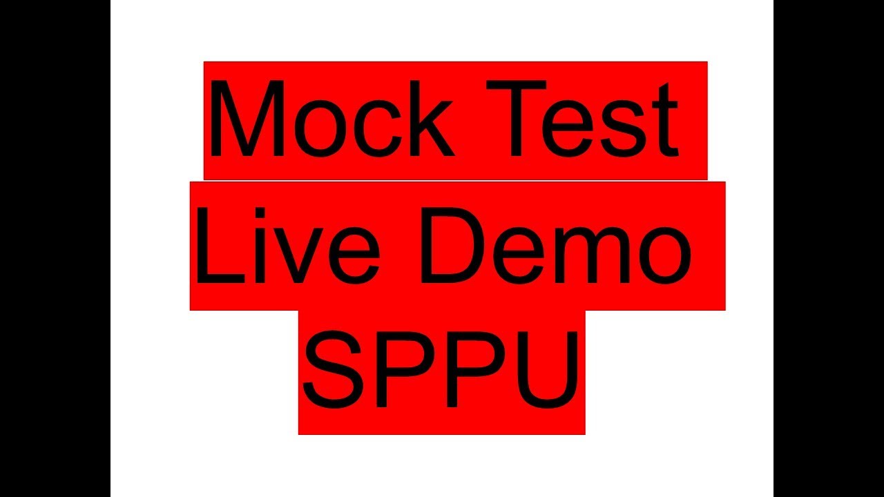 Mock Test Live Demo SPPU