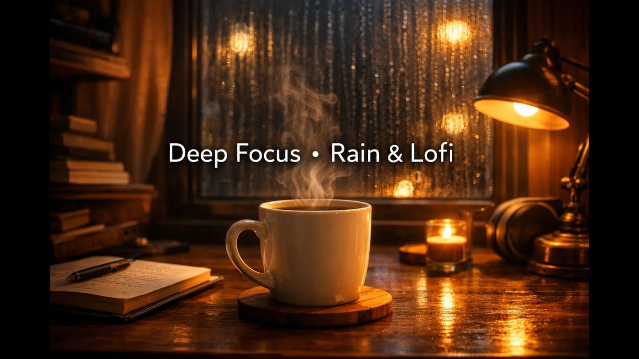 Deep Focus Lofi • Rainy Night Ambience • Chill Beats for Studying & Work