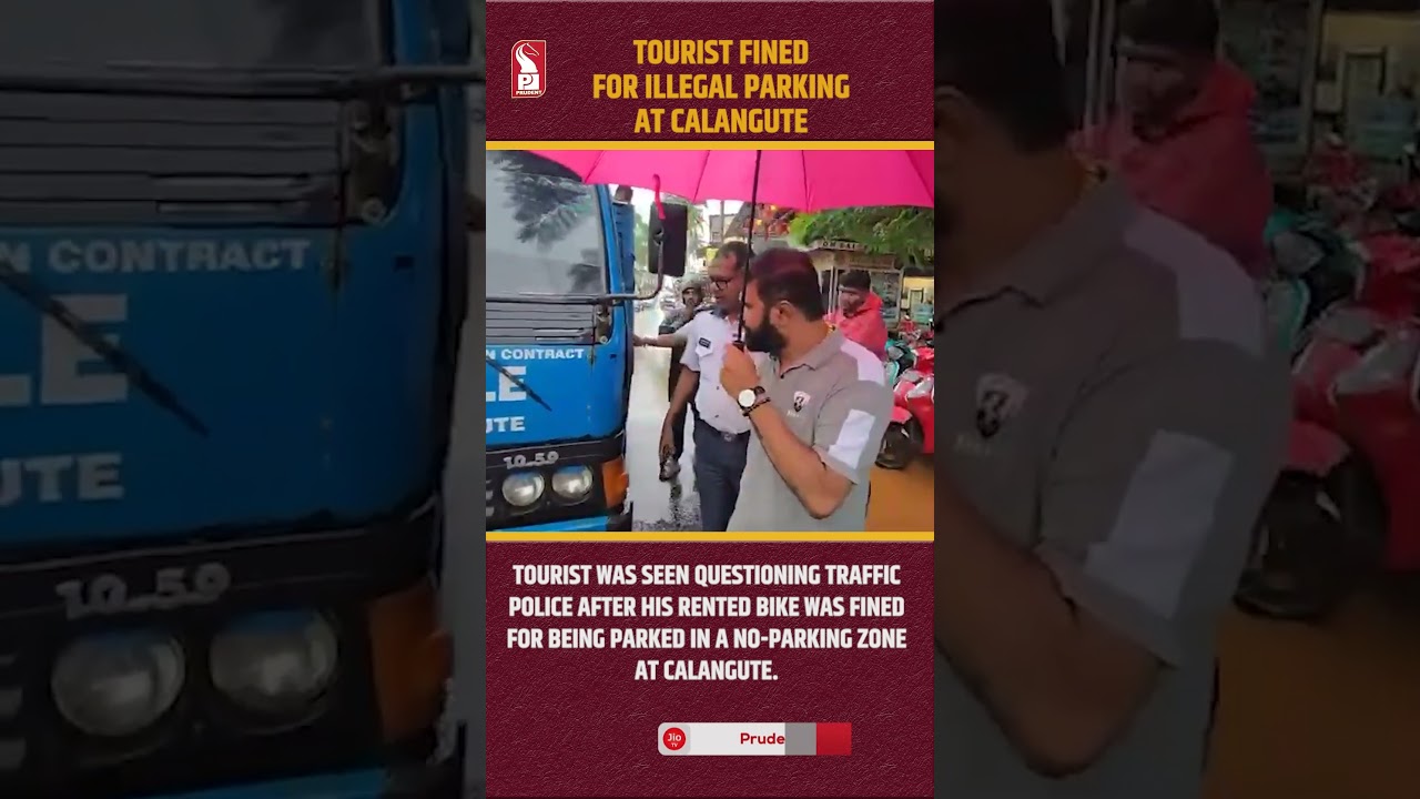 Tourist Fined for Illegal Parking at Calangute