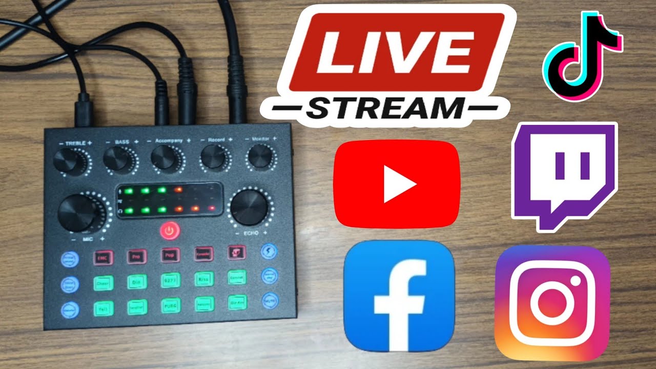 Tutorial LIVE STEAM con tarjeta de sonido V8s