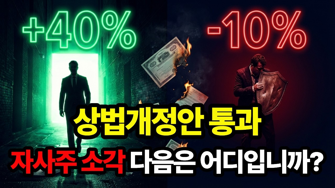 자사주 소각 공시 하나에 40% 오른 회사, 같은 날 10% 빠진 회사