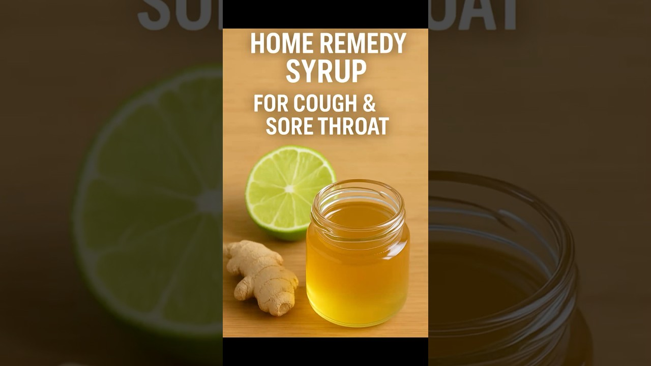 Natural Cough Syrup with 3 Ingredients | Honey, Ginger & Lime 🍯🍋 #homeremedy #honey #ginger