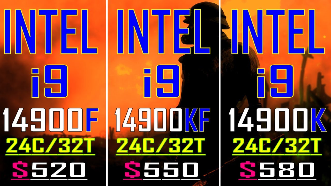 INTEL i9 14900F vs INTEL i9 14900KF vs INTEL i9 14900K || PC GAMES TEST ||