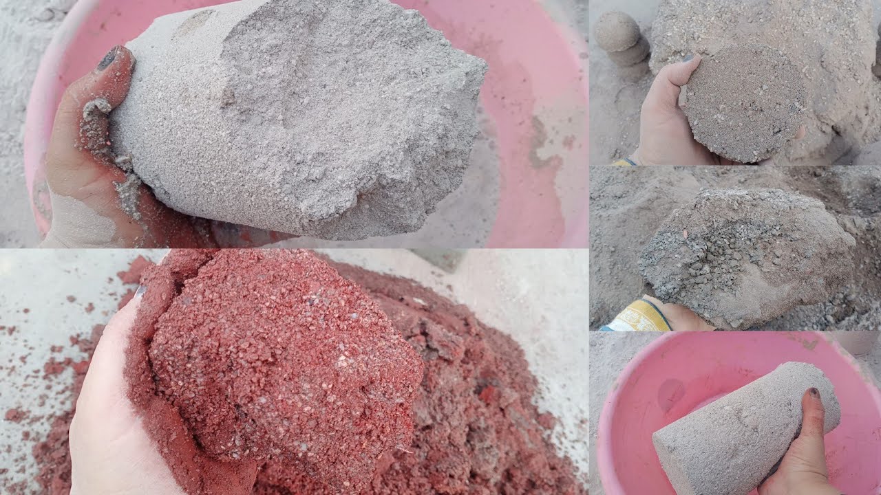 ASMR: White Cement Dry Water Crumbling 🥰 Damp Texture Lover's Special Treat In Vlog#asmr #crumbling