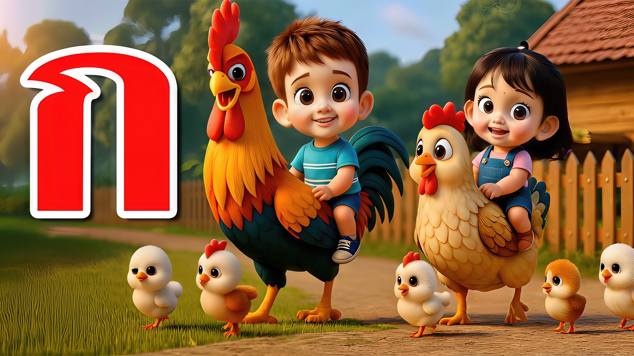 เพลงเด็ก ก เอ๋ย ก ไก่ น้องปุญ vs พี่นุ่น พี่น้องร้อง กไก่ 2 เวอร์ชั่น |Thai Alphabet Song KidsMeSong