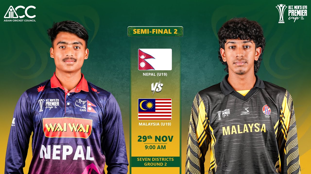 NEPAL (U19) vs MALAYSIA (U19) | ACC Men's U19 Premier Cup 2025 | SEMI-FINAL 2