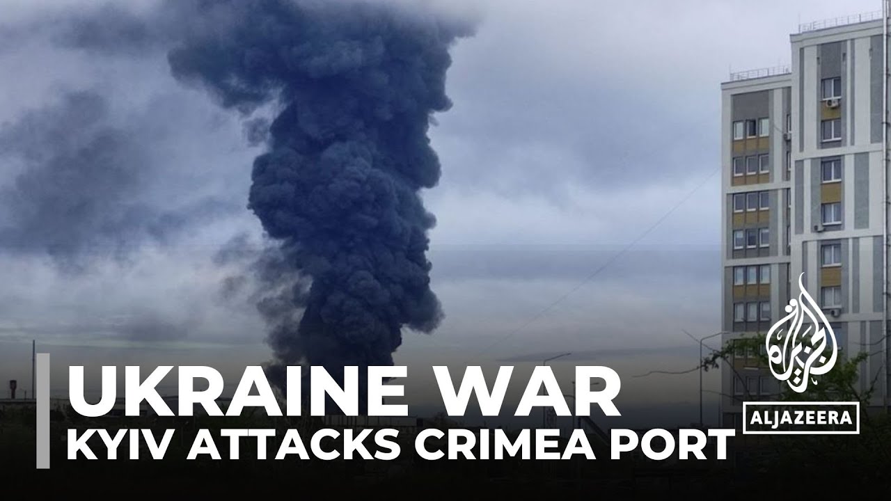 Fire engulfs shipyard hit by Ukrainian missiles in Russia-annexed Crimea