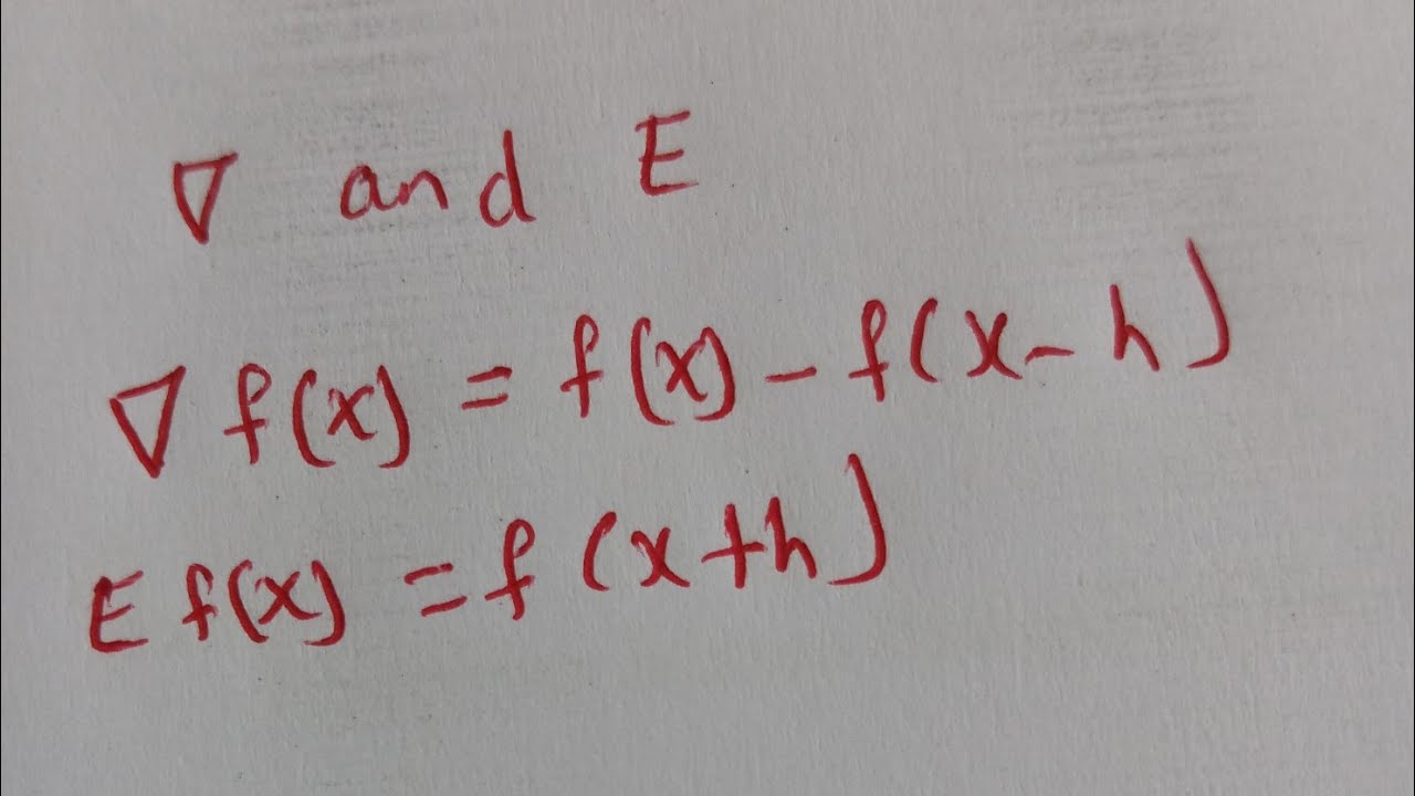 The prove of relationship between shift operator and backward difference operator