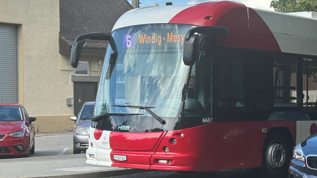 Trajet ligne 6 de fribourg Musy 4 à Fribourg place de la gare