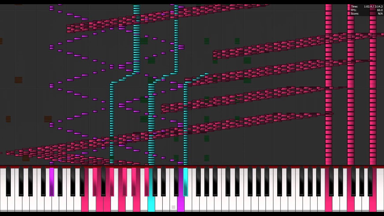 Piano From Above Crazy Little Star of Death (Twinkle Twinkle Little Star 1 million notes) Black MIDI