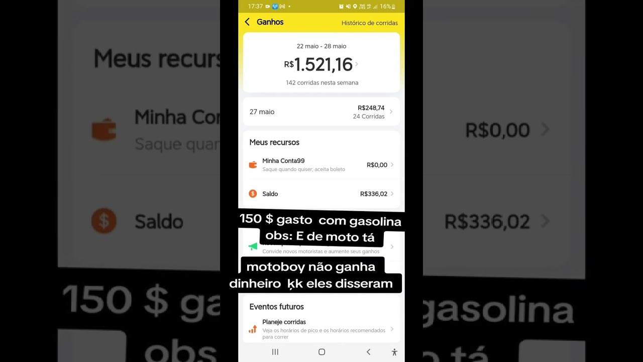 QUANTO FIZ NA 99 MOTO, QUANTO DA PRA FAZER NA 99 MOTO? EM UMA SEMANA