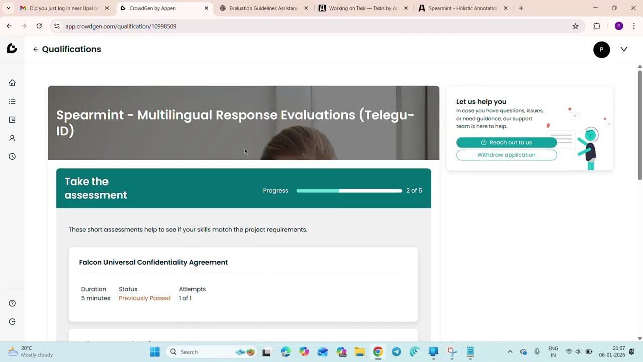 Spearmint Project Qualification Quiz Answers | Response Evaluations  (Telegu-ID) | Crowdgen #appen