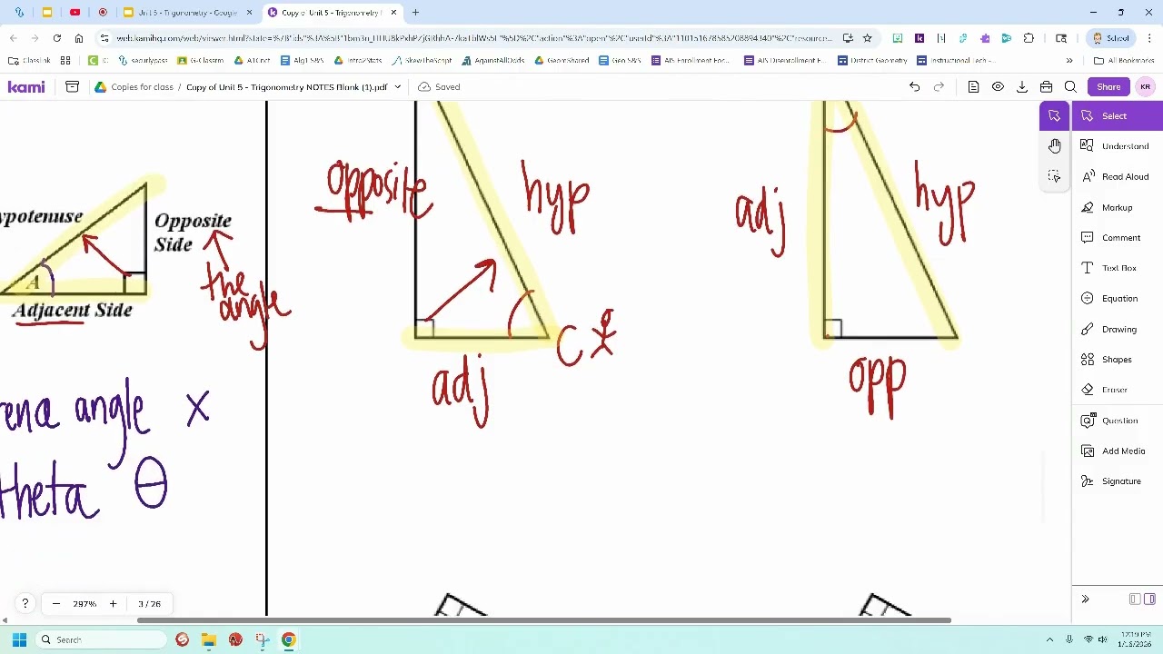 Unit 5 Lesson 1 - Trig Ratios