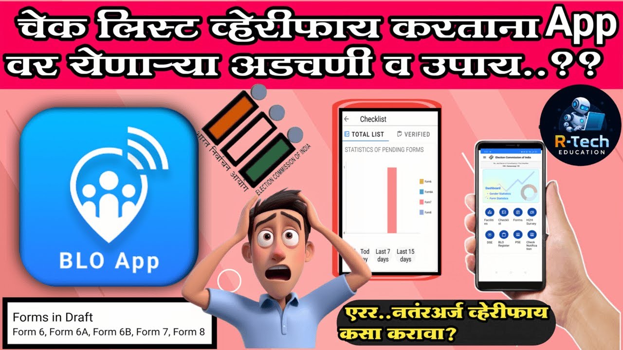 BLO APP |HOW TO VERIFY FORM6,7,8  |ॲप मध्ये येणाऱ्या अडचणी व उपाय | Online अर्ज कसे व्हेरीफाय करावे.