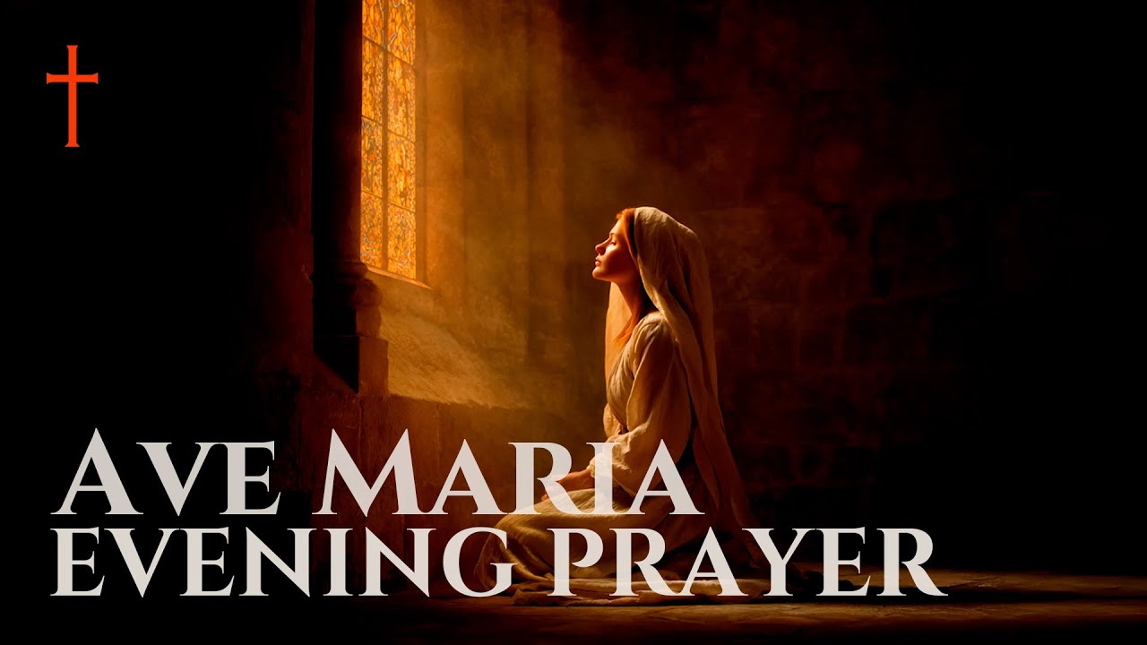 Ave Maria Evening Prayer 🌙 Peaceful Catholic Night Devotion for Sleep & Calm