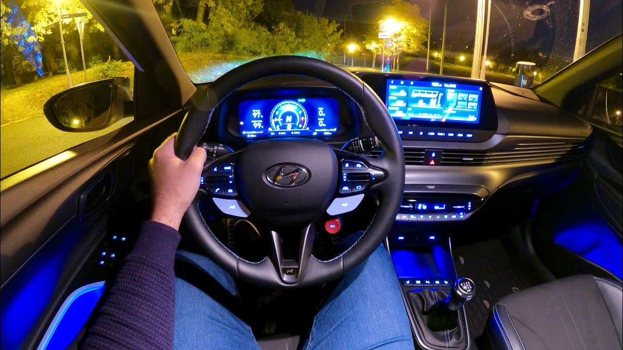 Новый HYUNDAI i20 N 2022 - ночной тест-драйв POV и ПОЛНЫЙ ОБЗОР (204 л.с.)