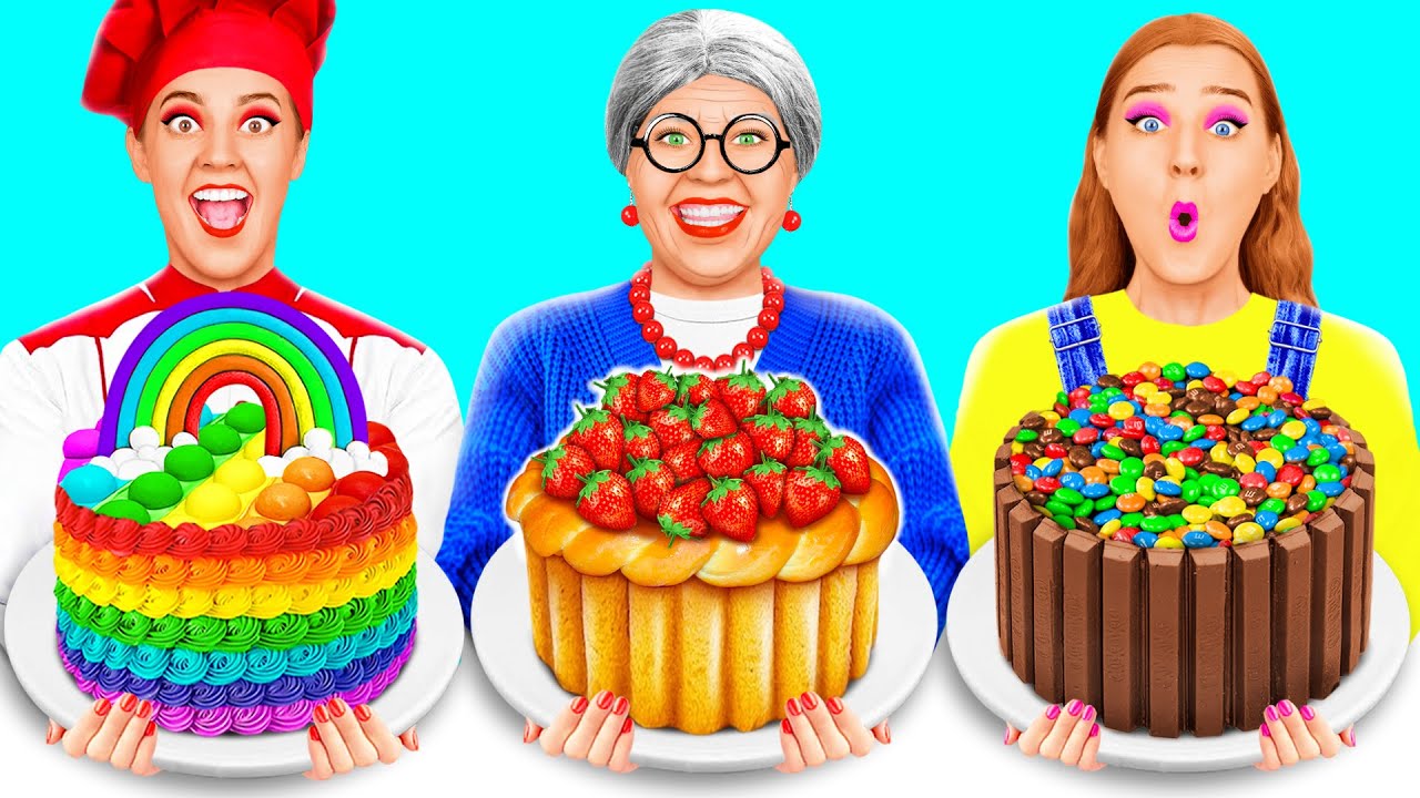Me vs Grandma Cake Decorating Challenge | Edible Battle by RaPaPa Best