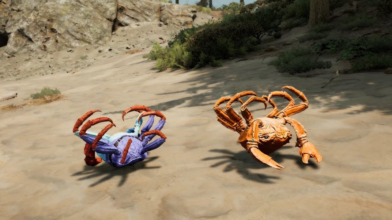 Hunting Giant Dinosaurs as a Literal Crab.