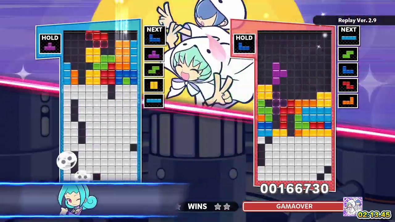 [Puyo Puyo Tetris 2] Puzzle League VS: Doremy vs. kazu (04-02-2021, Switch, JP voices)