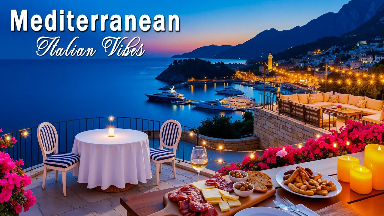 Relaxing Mediterranean Music 🎶🌊 Italian Coastal Calm & Romantic Venice Ambience 4K