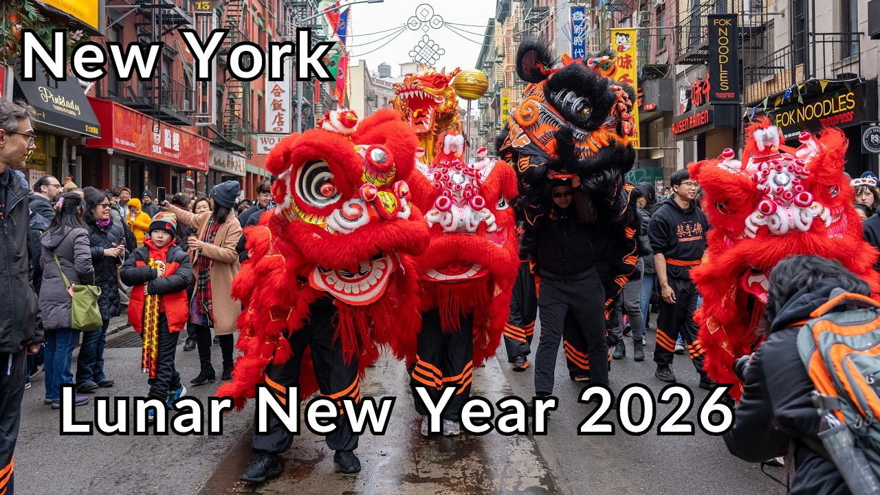 New York City: Lunar New Year 2026, Chinatown, Year of the Horse 🐴 | 4K