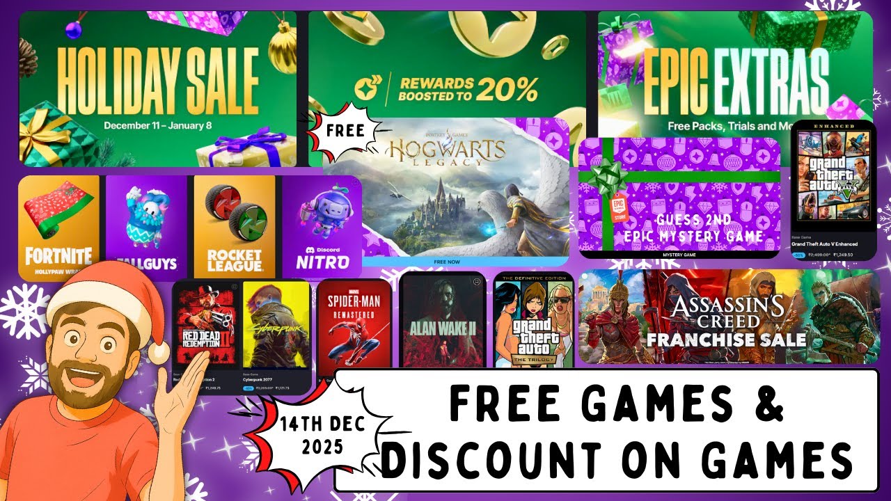 Claim this week's FREE & Discount on Games Now with 1st Epic Mystery Game Unlocked - 14/12/26 ❄️🧑‍🎄🎁