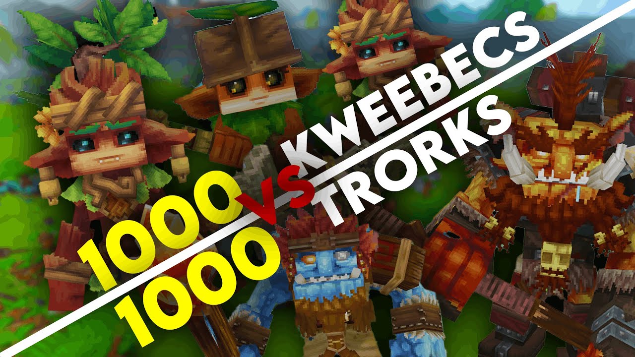 1000 Kweebecs VS 1000 Trorks In HYTALE!
