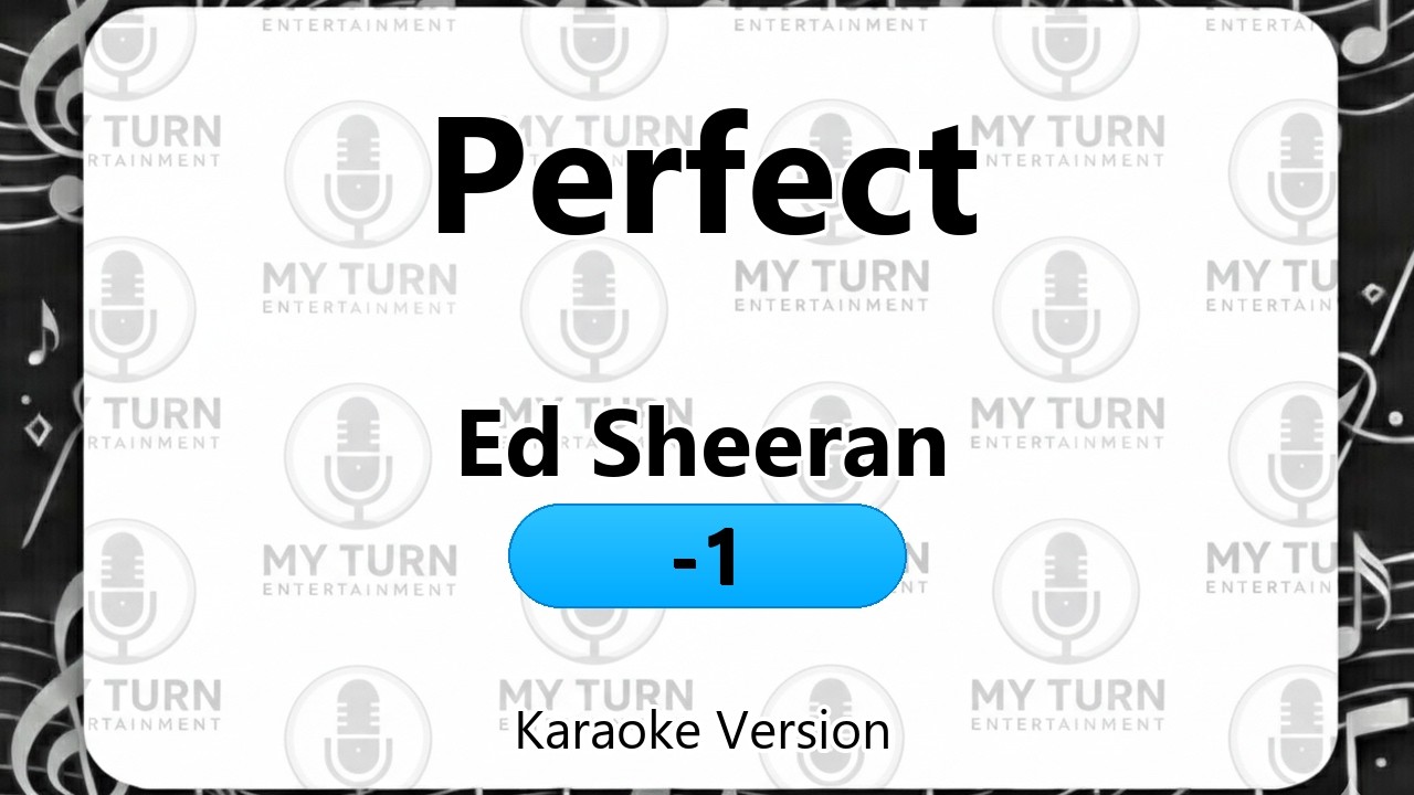 Perfect - Ed Sheeran | Karaoke | Key -1