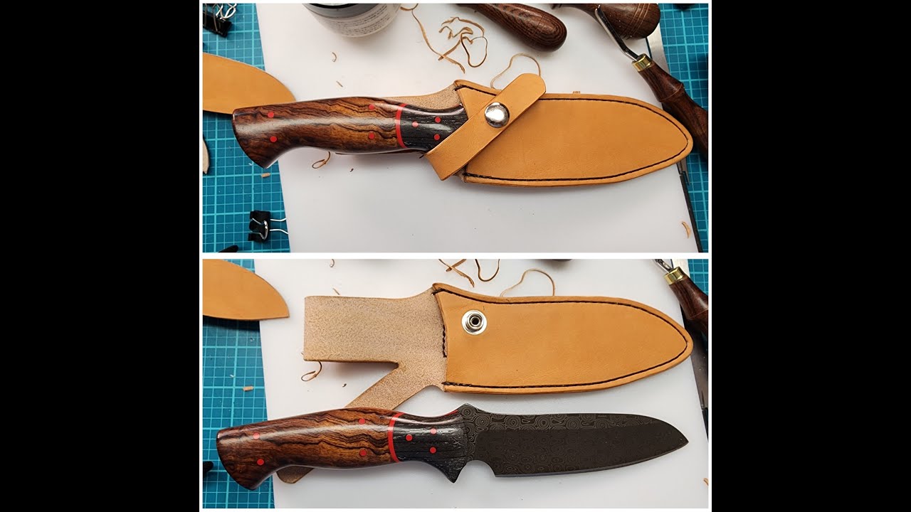 Making a knife sheath from pattern to finished product