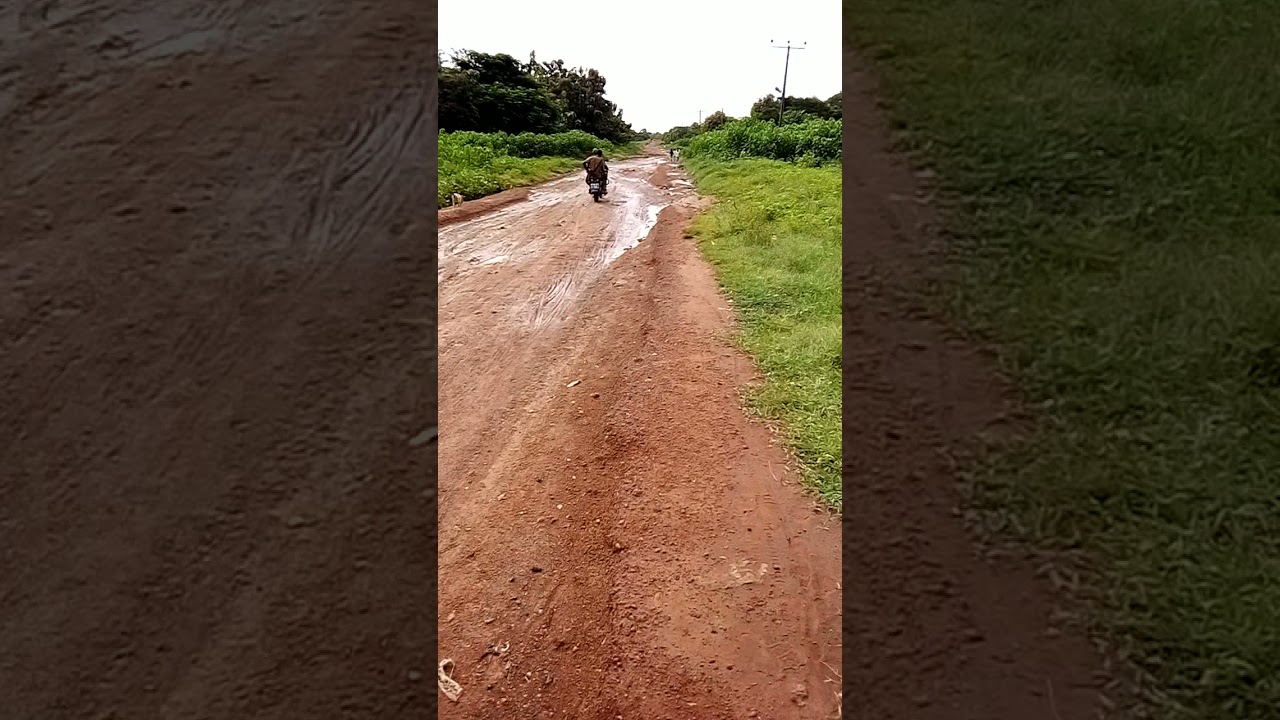 The Bad state of Brohani to Menji road in Tain District