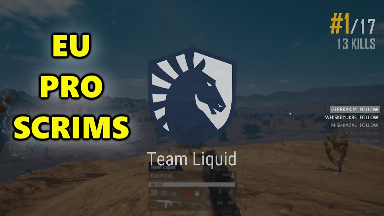 Team Liquid Kaymind, Jeemzz, ibiza & mxey - EU PRO SCRIMS - PUBG