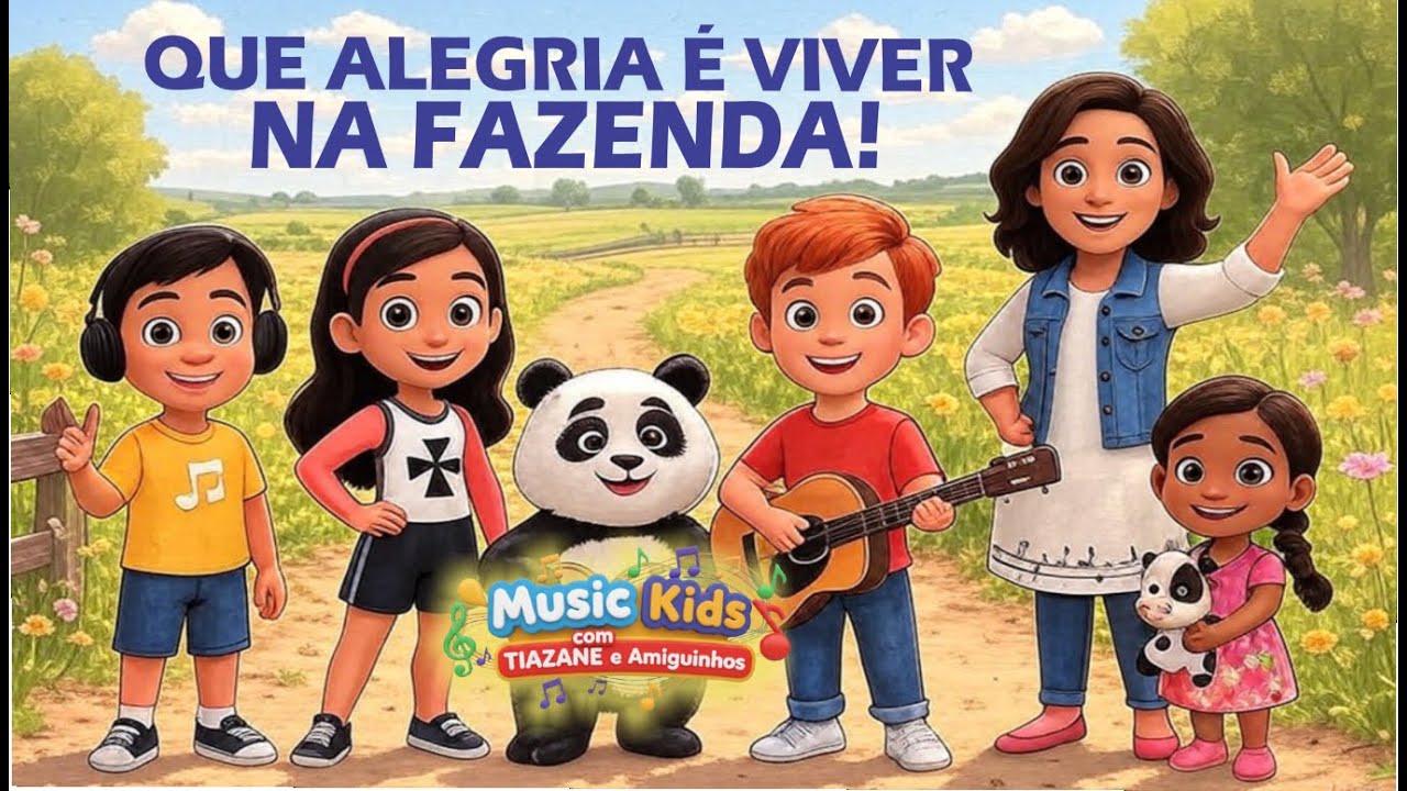 QUE ALEGRIA É VIVER NA FAZENDA - MUSICA EDUCATIVA INFANTIL - MUSIC KIDS TIAZANEE AMIGUINHOS