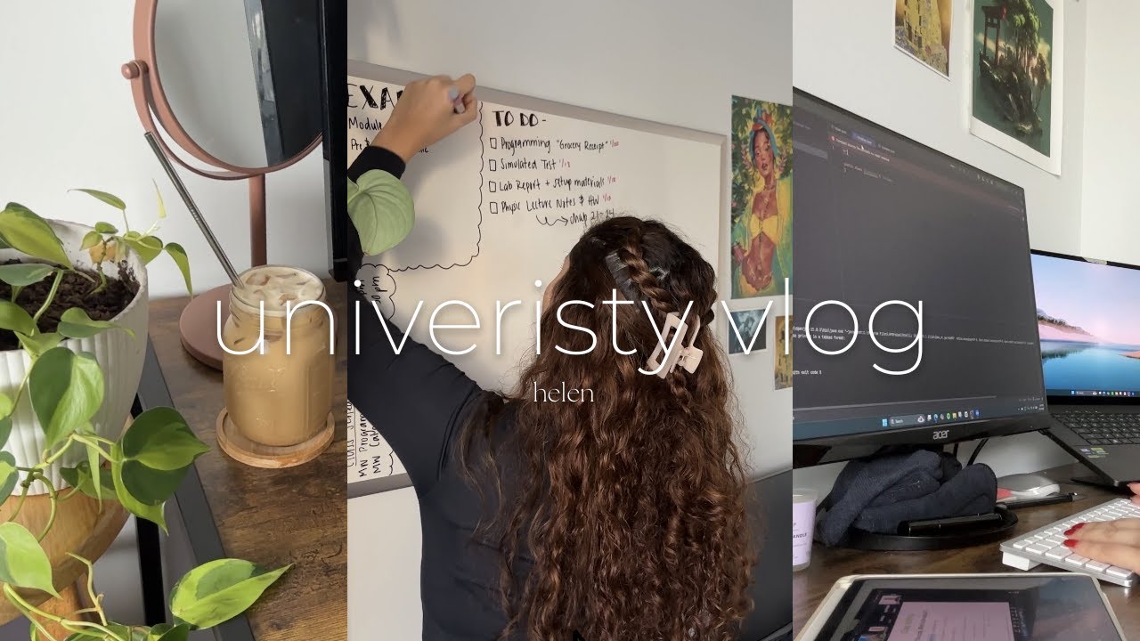 study vlog | online lab, learning java, long day full of lectures, & getting organized 