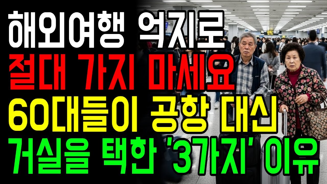 60대가 해외여행 안 가는 진짜 이유, 