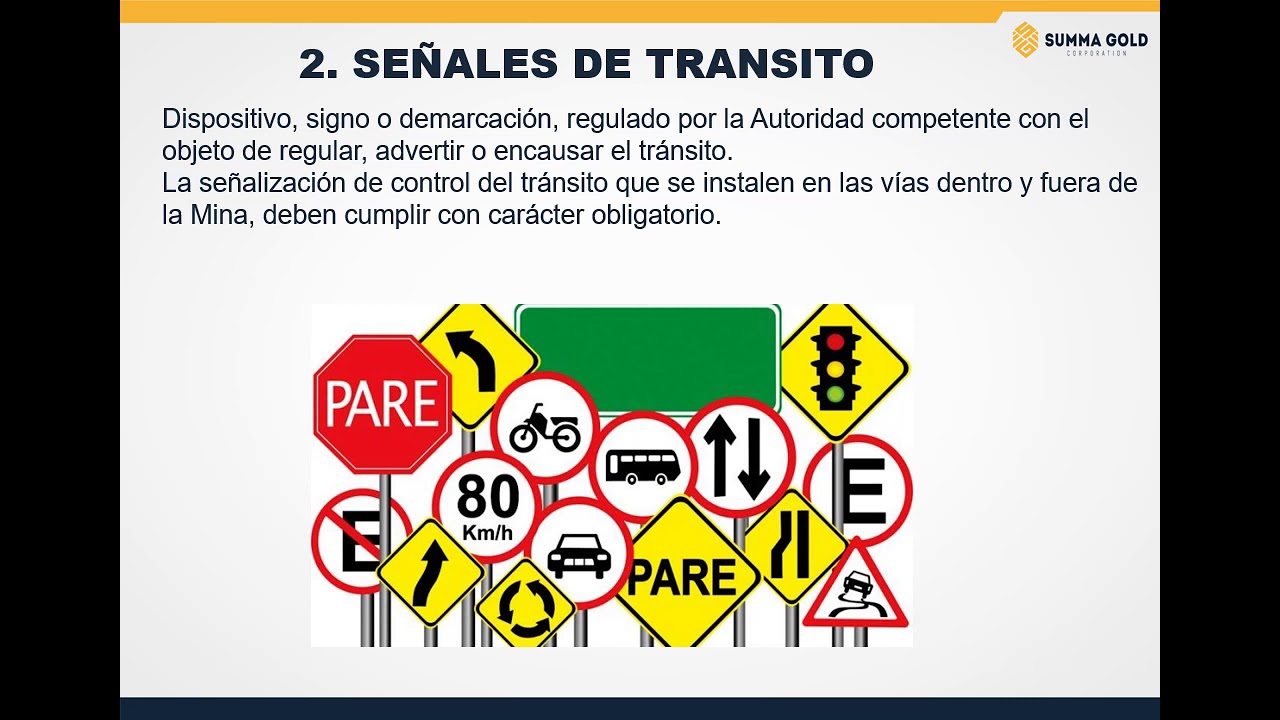 Significado y uso de código de señales y colores