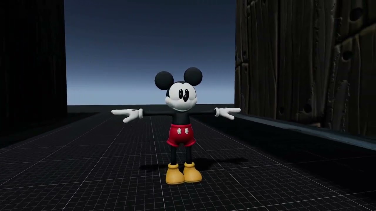 Epic Mickey Rebrushed: Test Level - Bakedlight_MaterialTest
