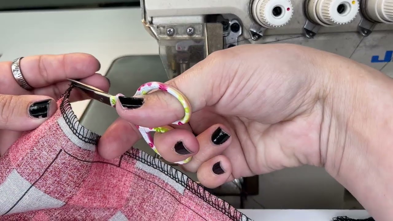 PJ Shorts - Serging the raw edges