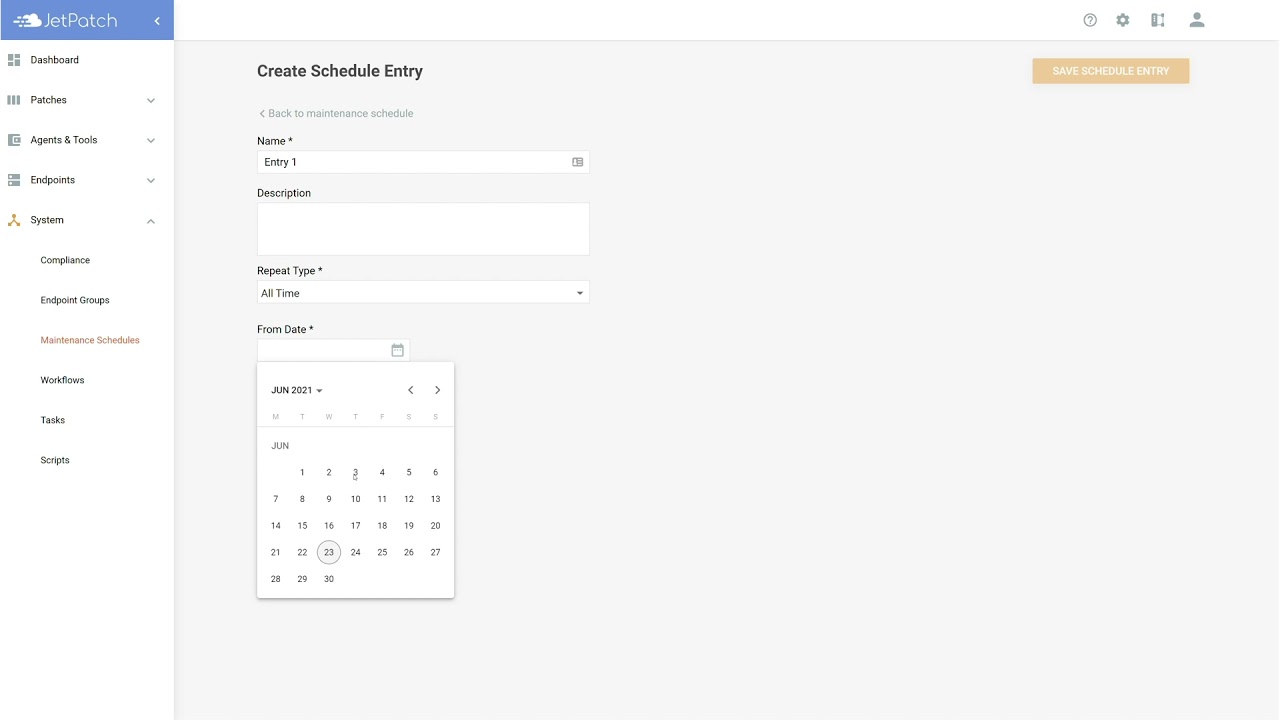 Setting Up Maintenance Schedules