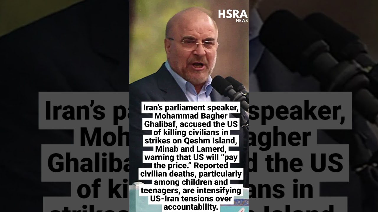 Iran&rsquo;s Ghalibaf Warns US: &ldquo;You Will Pay the Price&rdquo; After Civilian Deaths #shorts #breakingnews