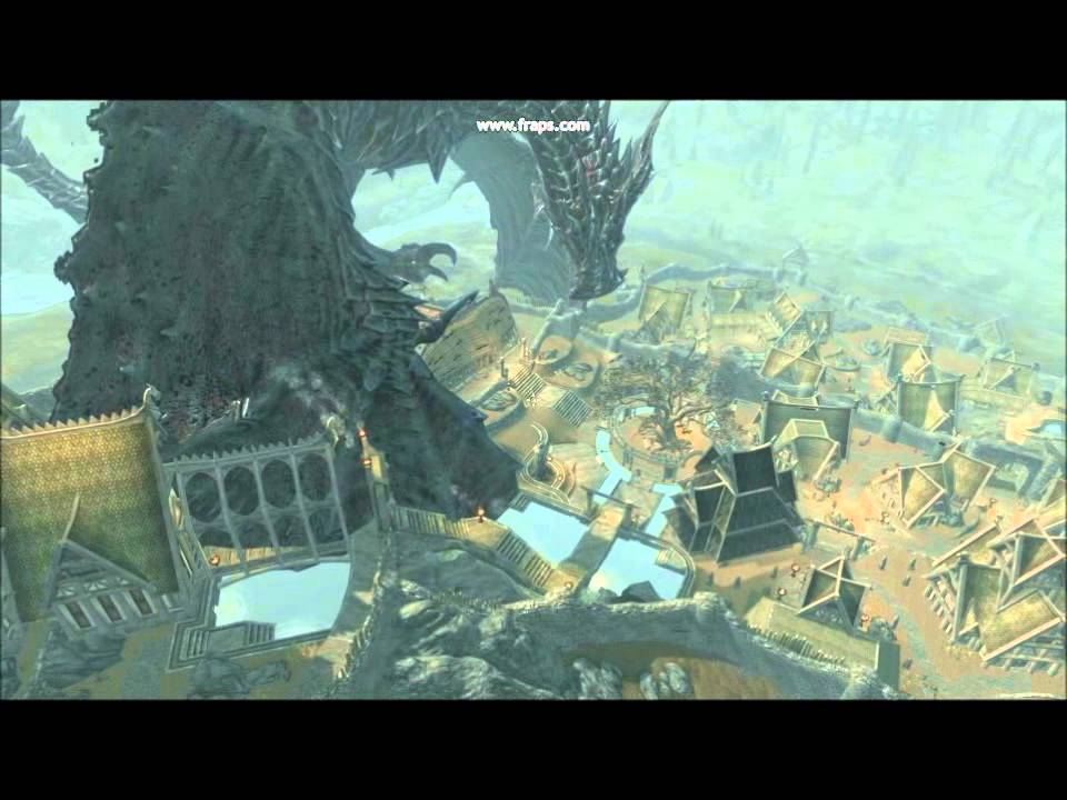 Skyrim Mod: Ultra Dragons - Alduin Lands on Whiterun