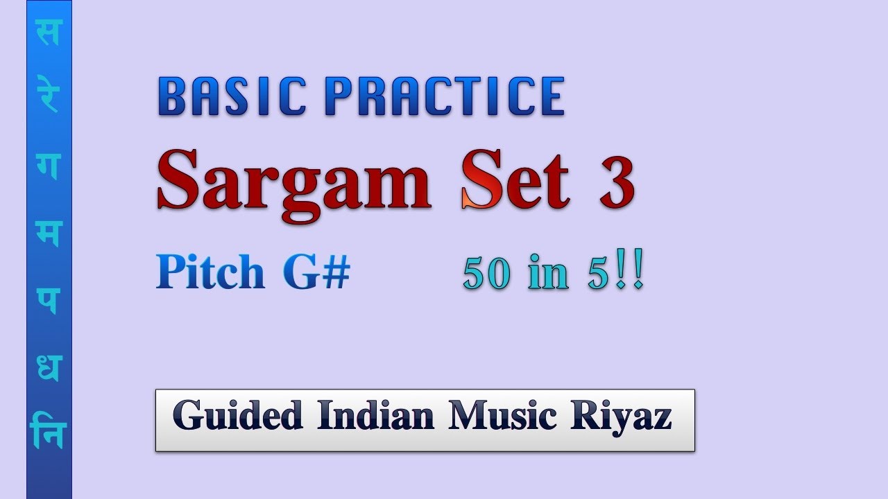 Basic Sargam Practice | Set 3 in G# Scale | Urmi Battu