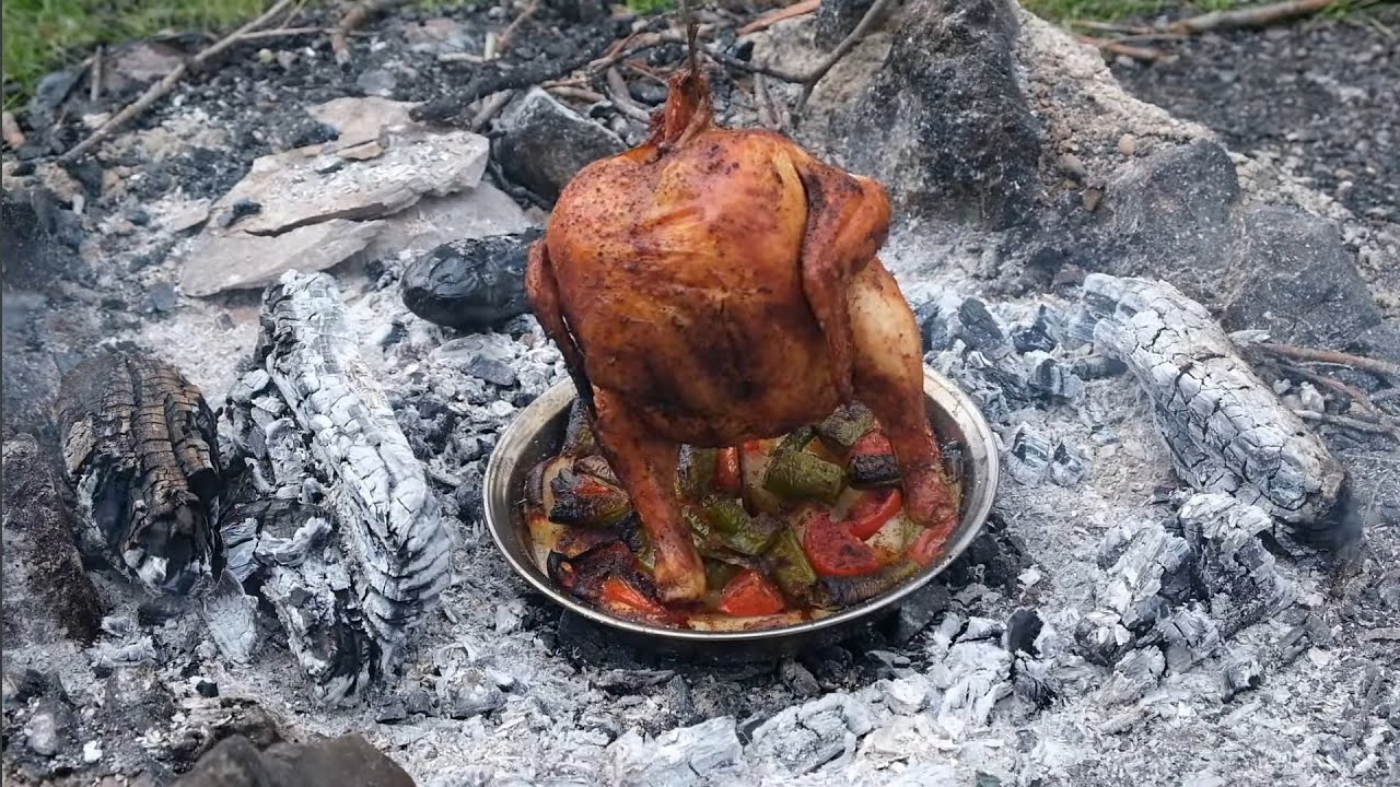 Tenekede tavuk yapımı.