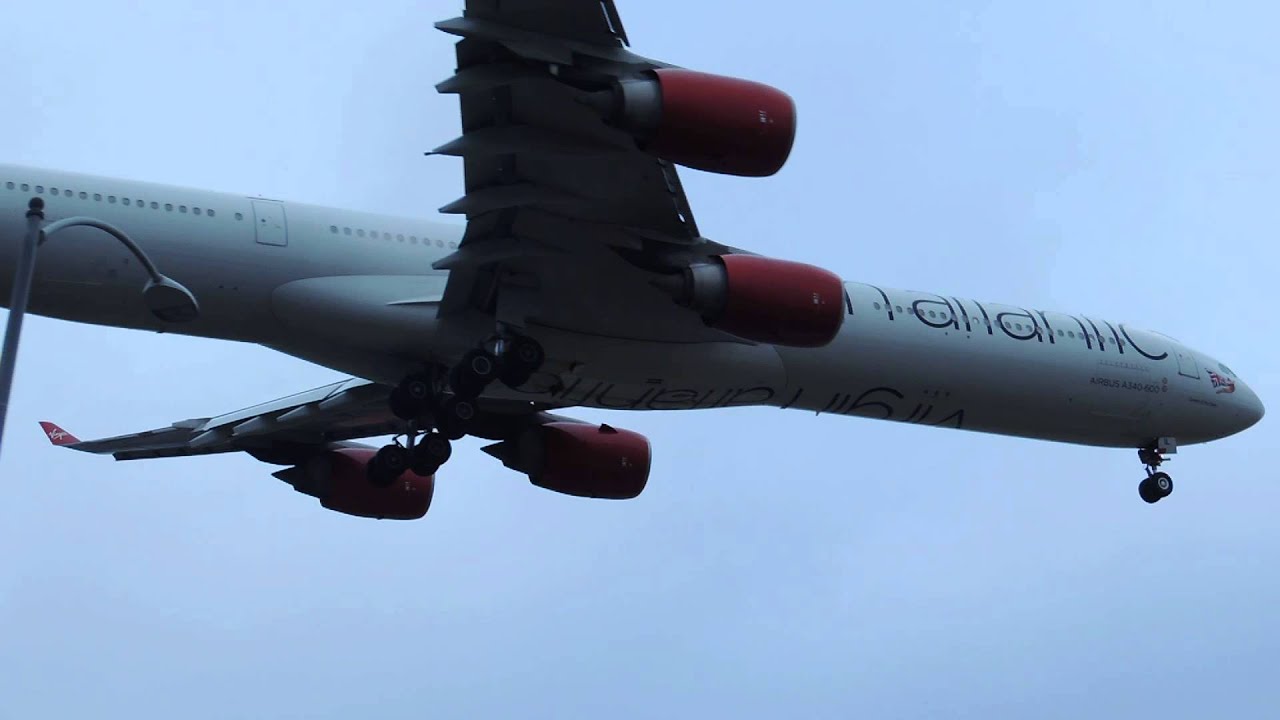 Virgin Atlantic Airbus A340-600 [G-VEIL] landing in LAX