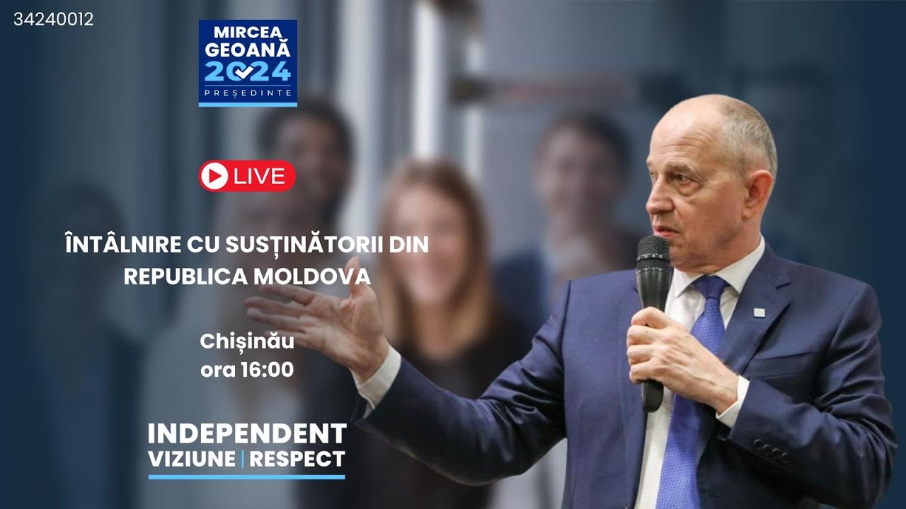 LIVE DIN CHIȘINĂU - Întâlnire cu susținătorii din Republica Moldova