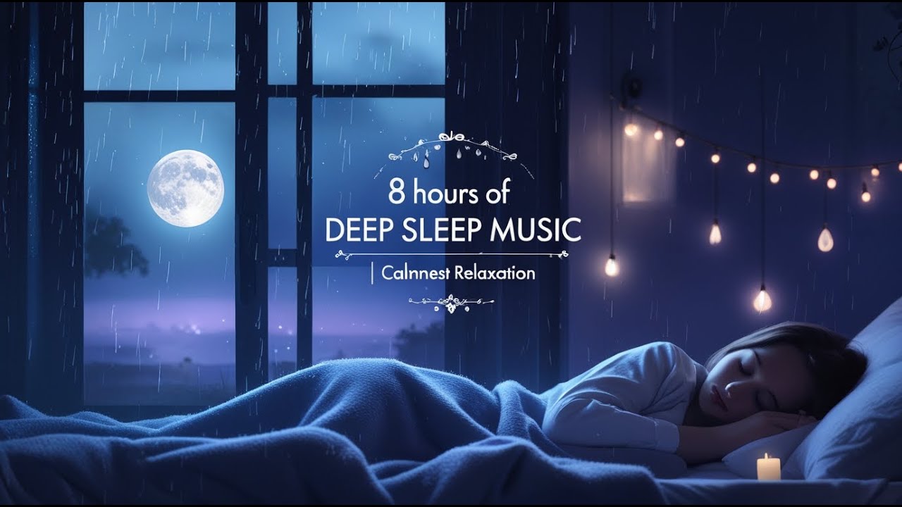 8 Hours of Deep Sleep Music with Rain Sounds | CalmNest Relaxation