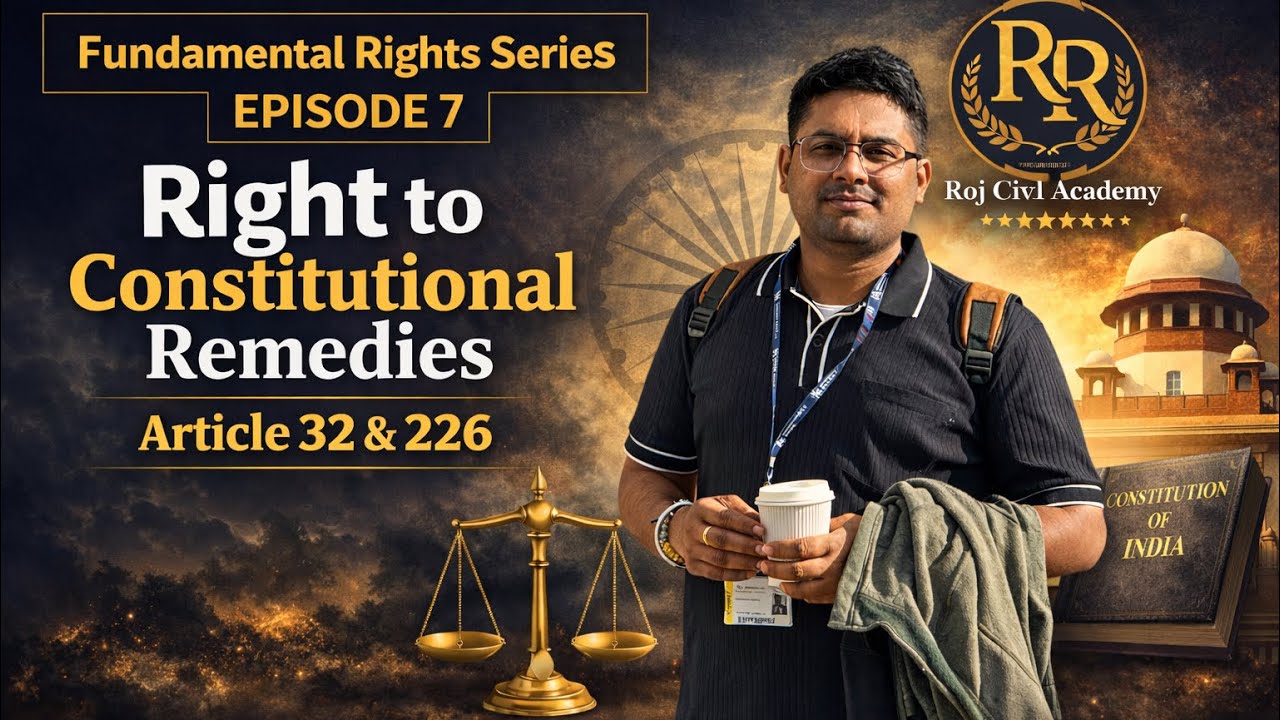 Constitutional Remedies in India: Article 32, 226, Writs & PIL | Roj Civil Academy | Roj Sir