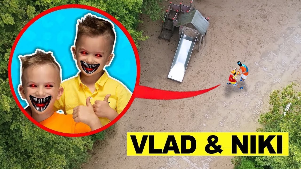 Дрон снимает ЗЛЫЕ ВЛАД И НИКИ с другом BLIPPI в РЕАЛЬНОЙ ЖИЗНИ!!